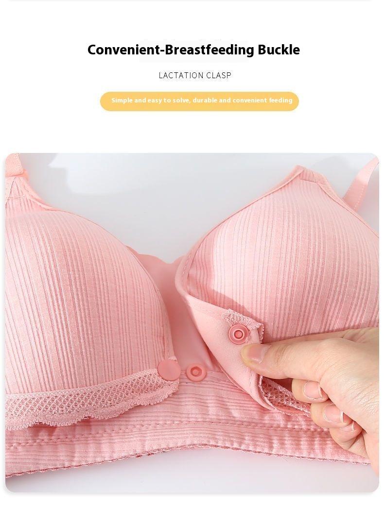 Product Introduction of Front opening nursing bra for pregnant women, gathering underwear to prevent sagging and postpartum breastfeeding, specifically designed for thin pregnancy bras for women 25