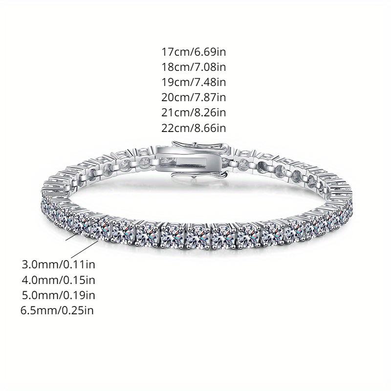 Product Introduction of 1 Carat Cool Silver Moissanite Diamond Tennis Bracelet, Carat Moissanite Diamond D Color (VVS1) 5