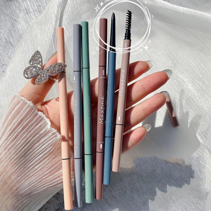 Product Introduction of Ultra-fine Round-headed Eyebrow Pencil Waterproof Sweatproof Double-headed Eyebrow Pencil Lasting No Smudging Eye Cosmetic 10