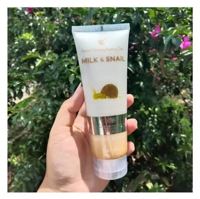 SYB Facial glowing peeling gel Milk & Snail / Snail and Milk / SYB FACIAL GLOWING PEELING GEL With Milk and Snail / Bisa Bayar Ditempat Scrub Exfoliating 1