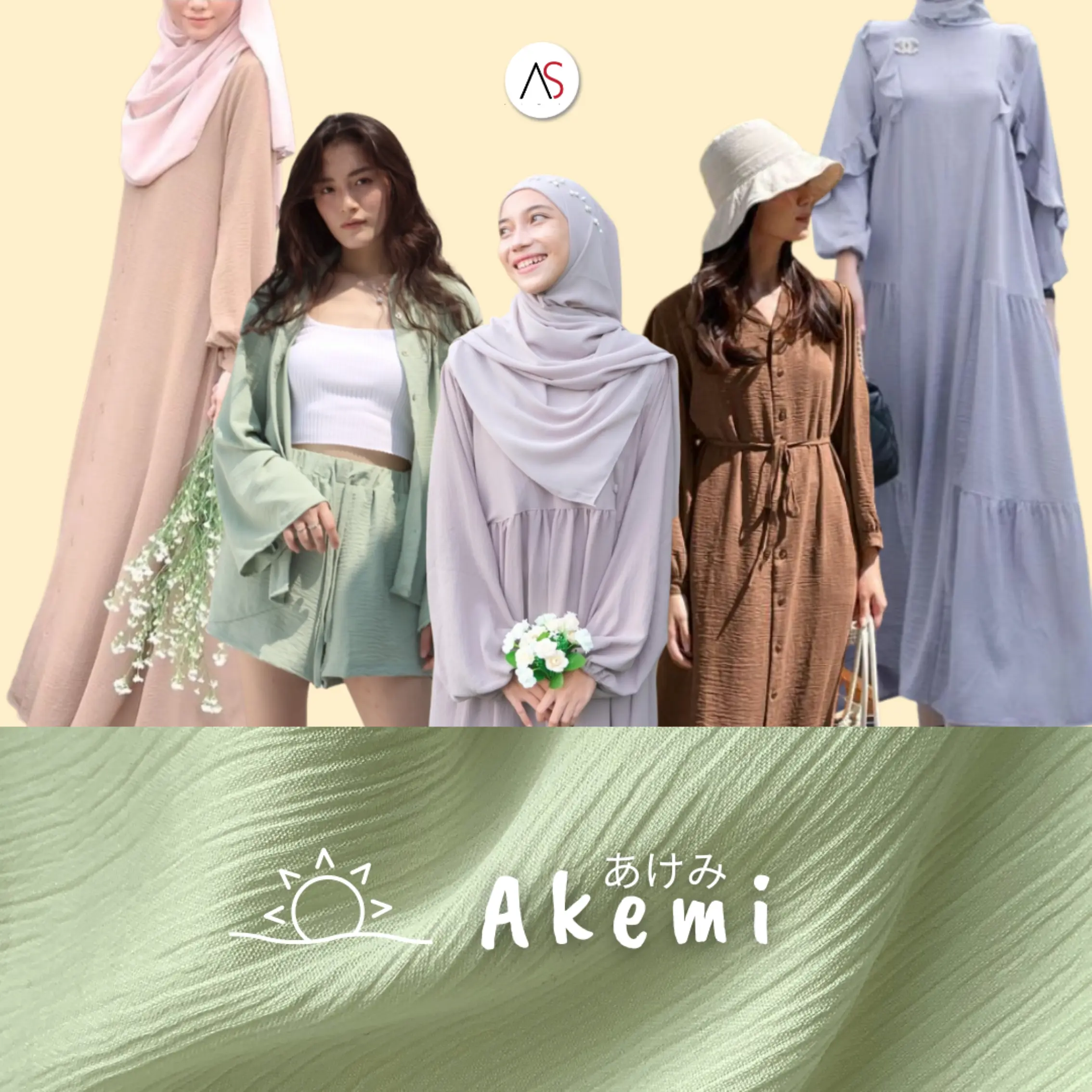 Akemi Kain Rayon Crinkle Premium Harga per 0.5 yard Ecer