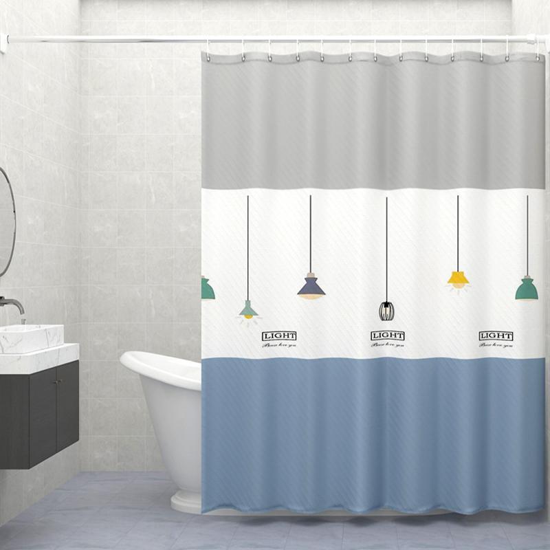 Rèm Tắm Chống Thấm Nước, Vách Ngăn Dày, Cho Phòng Tắm, Không Cần Khoan Lỗ, [YZV] 5