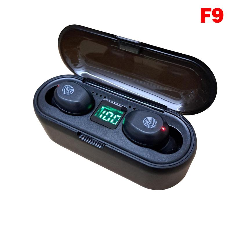 Tai nghe Bluetooth 5.3 TWS F9 cảm ứng phiên bản mới cao cấp pro trả lời cuộc gọi, điều khiểm âm lượng nhét tai Không dây Nghe Nhạc Earphone