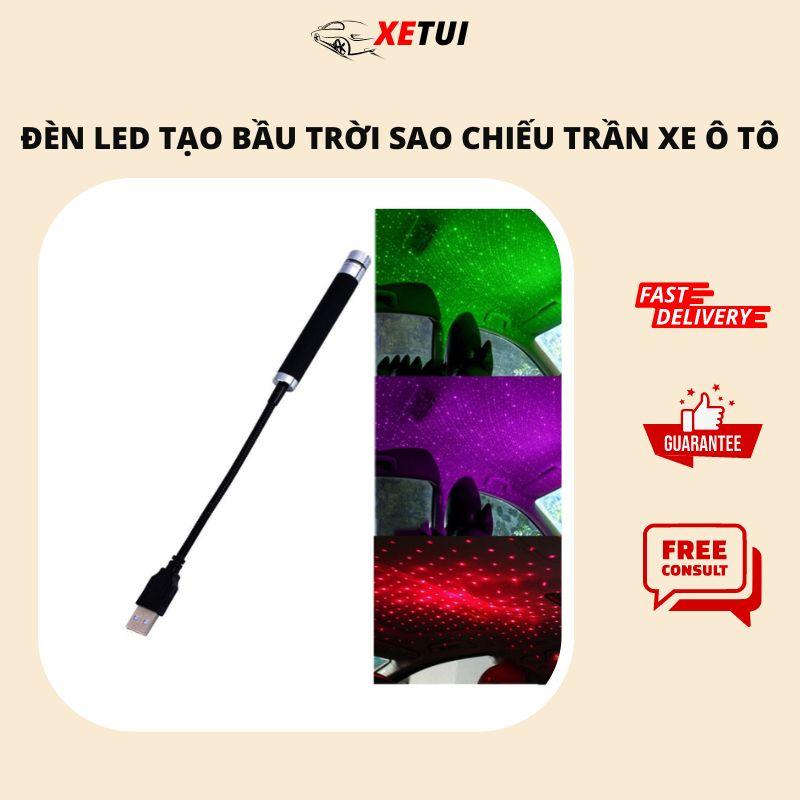 Đèn LED Tạo Bầu Trời Sao Chiếu Trần Xe Hơi Ô Tô Trần Nhà Cắm Cổng USB Tiện Lợi