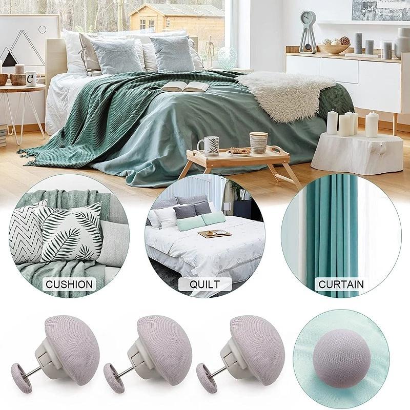 4Pcs Mushroom Quilt Holder Non-Slip Clip Blanket Plastic Soft Needle Pack One Key To Unlock Clip Bed Sheet Fixer Home finding Store 8