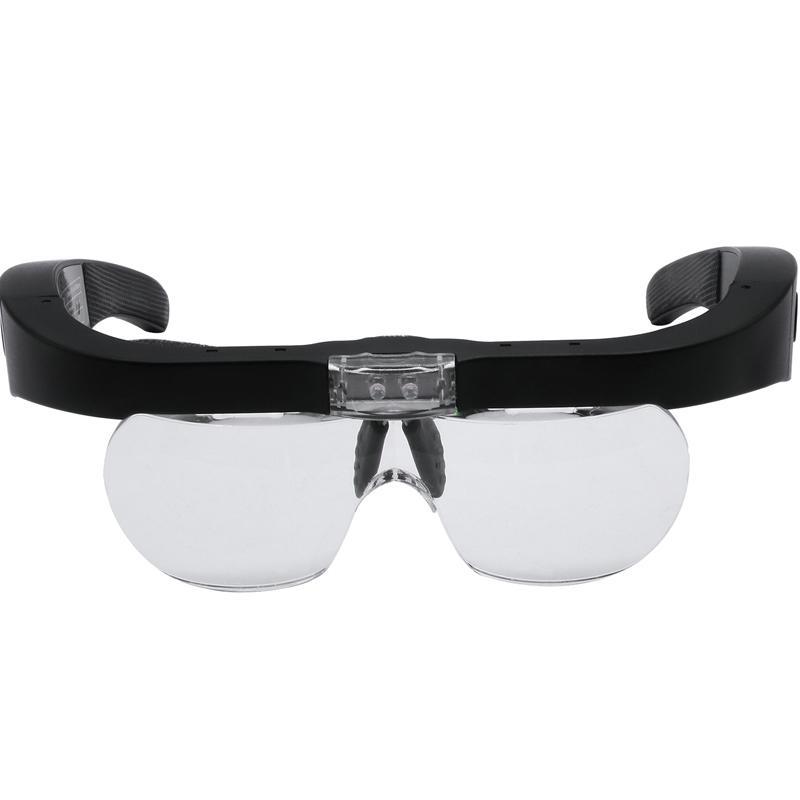 USB Rechargeable Magnifying Glasses Set, 1 Set 1.5X 2.5X 3.5X 5.0X Magnifier with LED Light, Desk Magnifiers for Reading, Jewelry Identification, Watch Repair 4