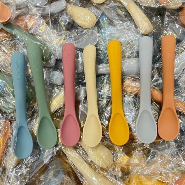  Thìa silicon cho bé ăn dặm Hàn Quốc không BPA an toàn cho bé Thìa silicone ăn dặm cho bé Panda 
