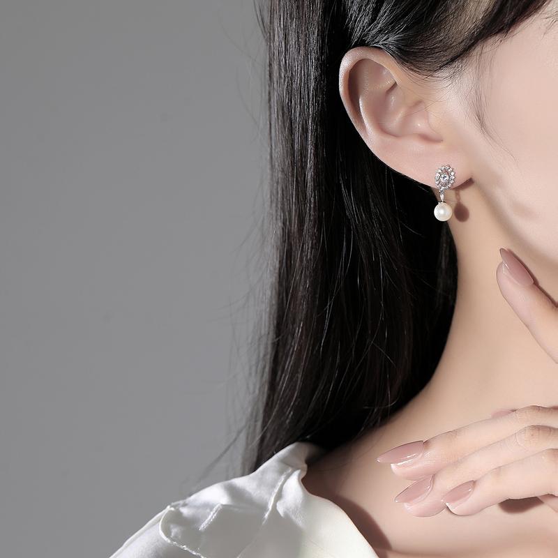 Product Introduction of S925 Silver Pearl Earrings, Fashion Accessories 12