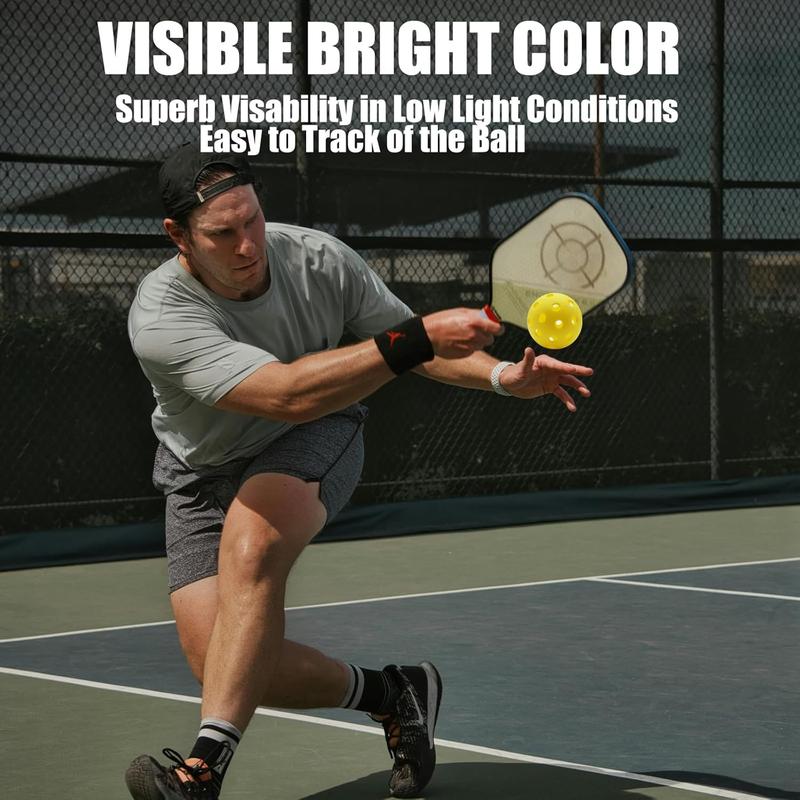 Outdoor Pickleball Ball, 6 Counts High Elasticity & Durable Pickle Ball for All Style Pickle Ball Paddles, Outdoor Sports Equipment 4