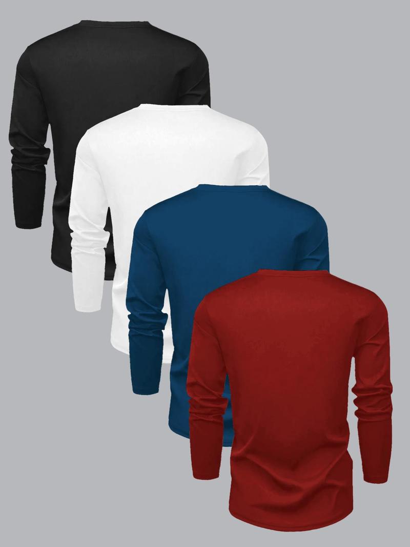 Product Introduction of Men's Letter Print Round Neck Sweatshirt, Loose Casual Long Sleeve Pullover for Fall & Winter, Men's Clothes for Daily Wear 2