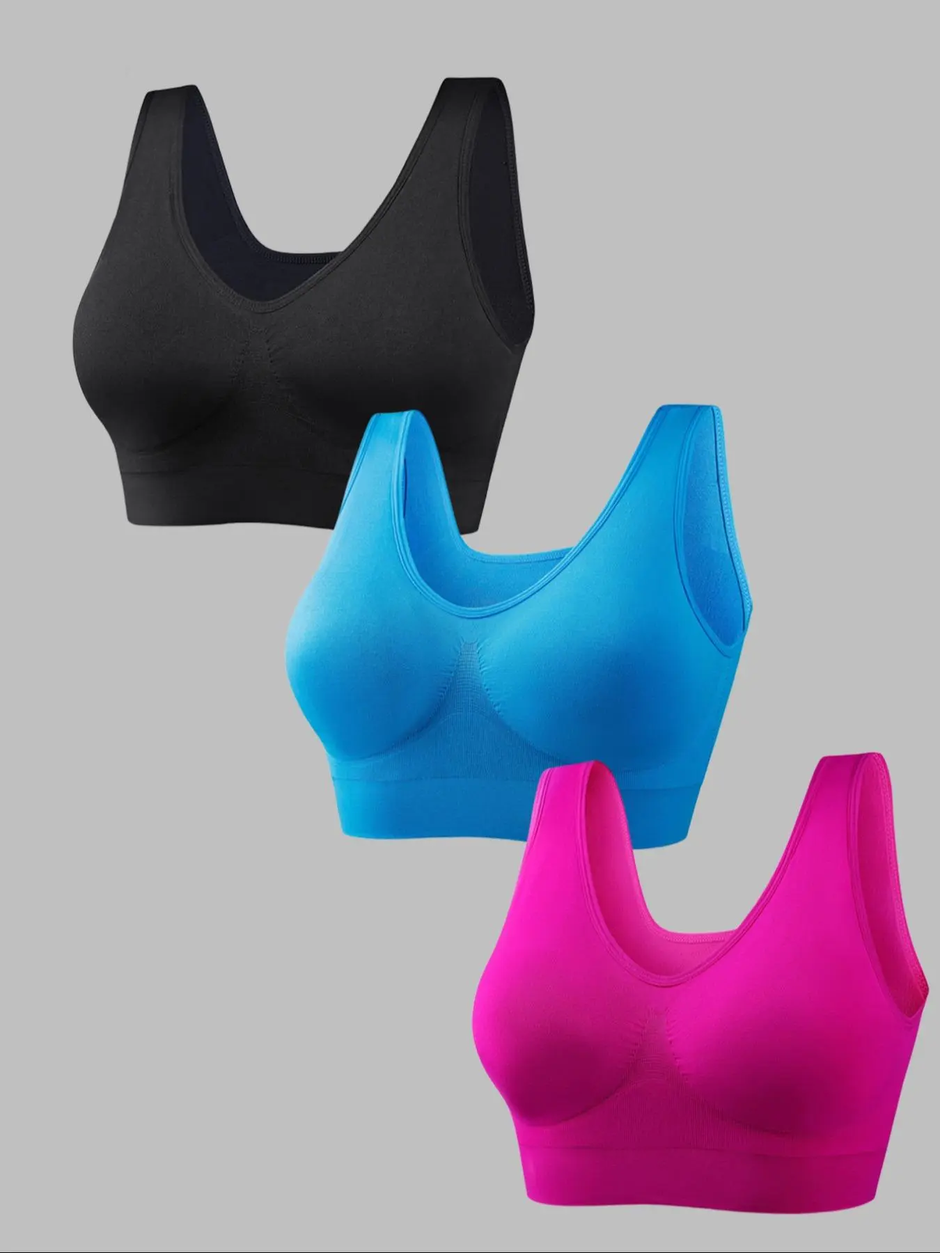 Women's Solid Wireless Bra, Breathable Comfortable Bra, Women's Lingerie for All Seasons