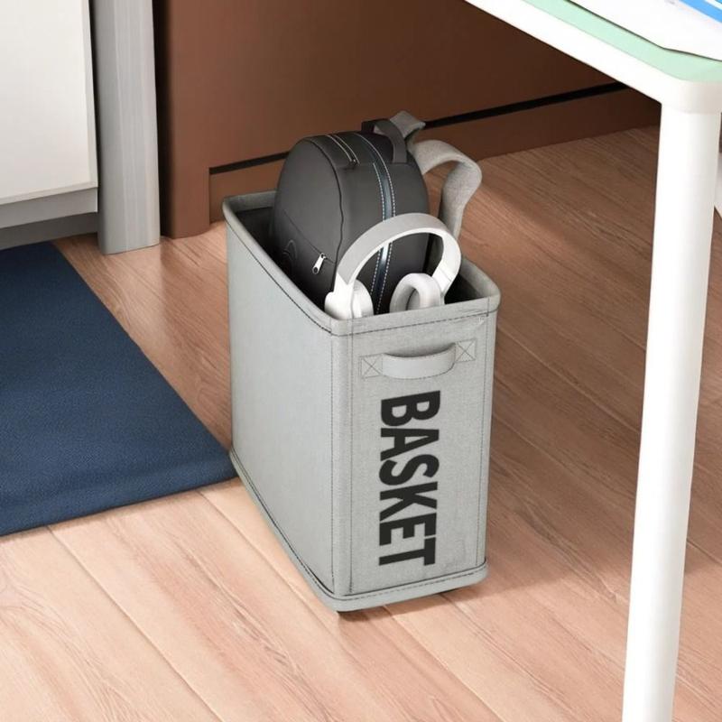 Product Introduction of New Foldable Slim Laundry Basket Rolling Multi-function Dirty Clothes Basket Waterproof with Wheels Laundry Hamper Basket 16