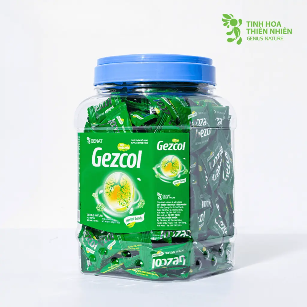 thảo mộc Gezcol (Hủ 300 viên) Snack Ăn Vặt Candy Food Chua    kẹongậm