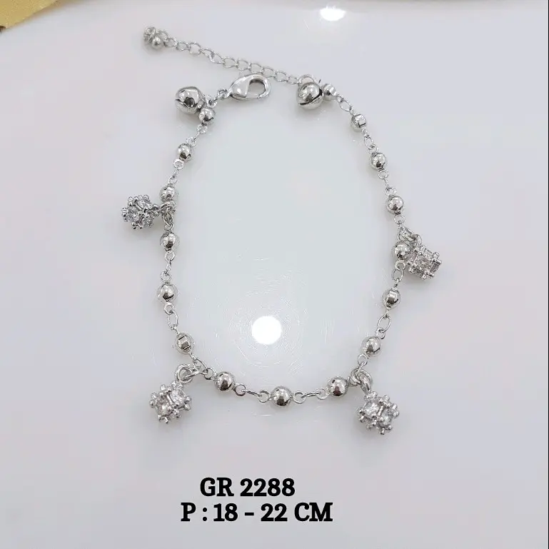 Gelang tangan juntai dury permata 0