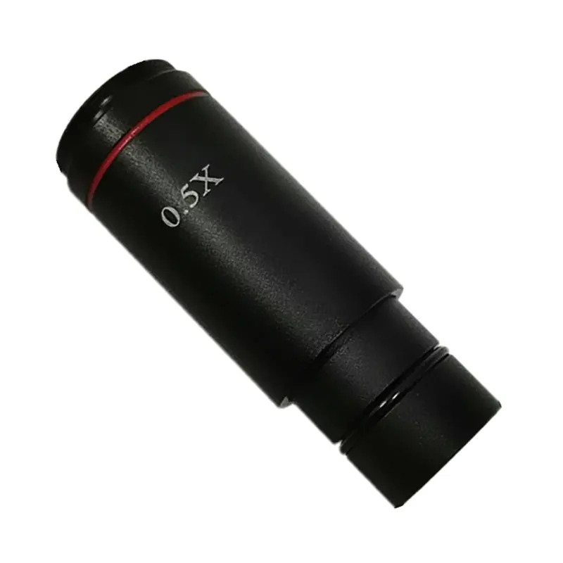 Qin 0.5X C Mount Microscope Adapter 23.2mm Electronic Eyepiece Reduction Lens 0.5X Microscope Relay Lens for Microscope CCD