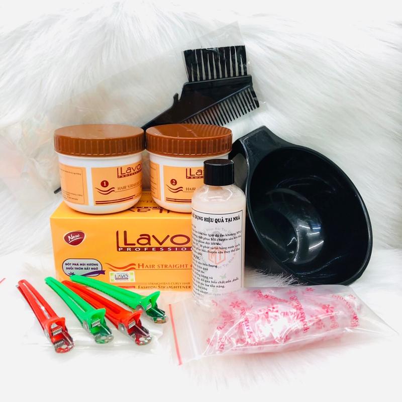  Bộ combo kem duỗi thẳng tóc Lavox 140ml x 2 + bộ dụng cụ sử dụng tại nhà Women Dưỡng Tóc - giúp loại bỏ nếp gấp trên mái tóc 