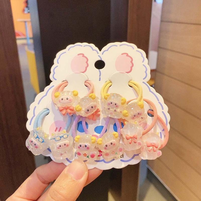 Product Introduction of Wholesale 10pcs/lot Cute Cartoon Kids Hair Ties Children's Elastic Bands Headwear Lovely Kids Ponytail Holders Children's Hair Accessories Headbands Cute Head Decorations 2