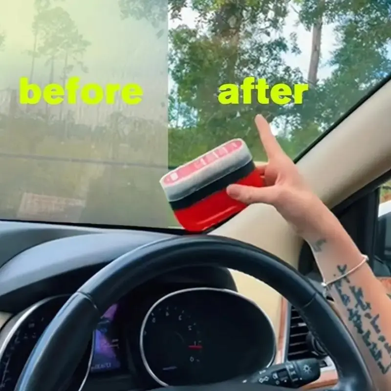 Car Windshield Cleaning Brush, 1 Count Car Windshield Oil Film Cleaning Brush, Car Rearview Mirror Cleaning Brush, Car Cleaning Tool 6