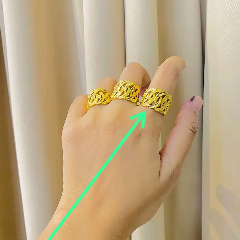 cincin motif coco ss wanita cantik desember ceria Gold 4