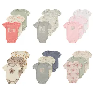 MINIBOO - Jumper Pendek Bayi 3SH Paket 3pcs Bodysuit Bayi Lucu 0-9bulan baju bayi newborn