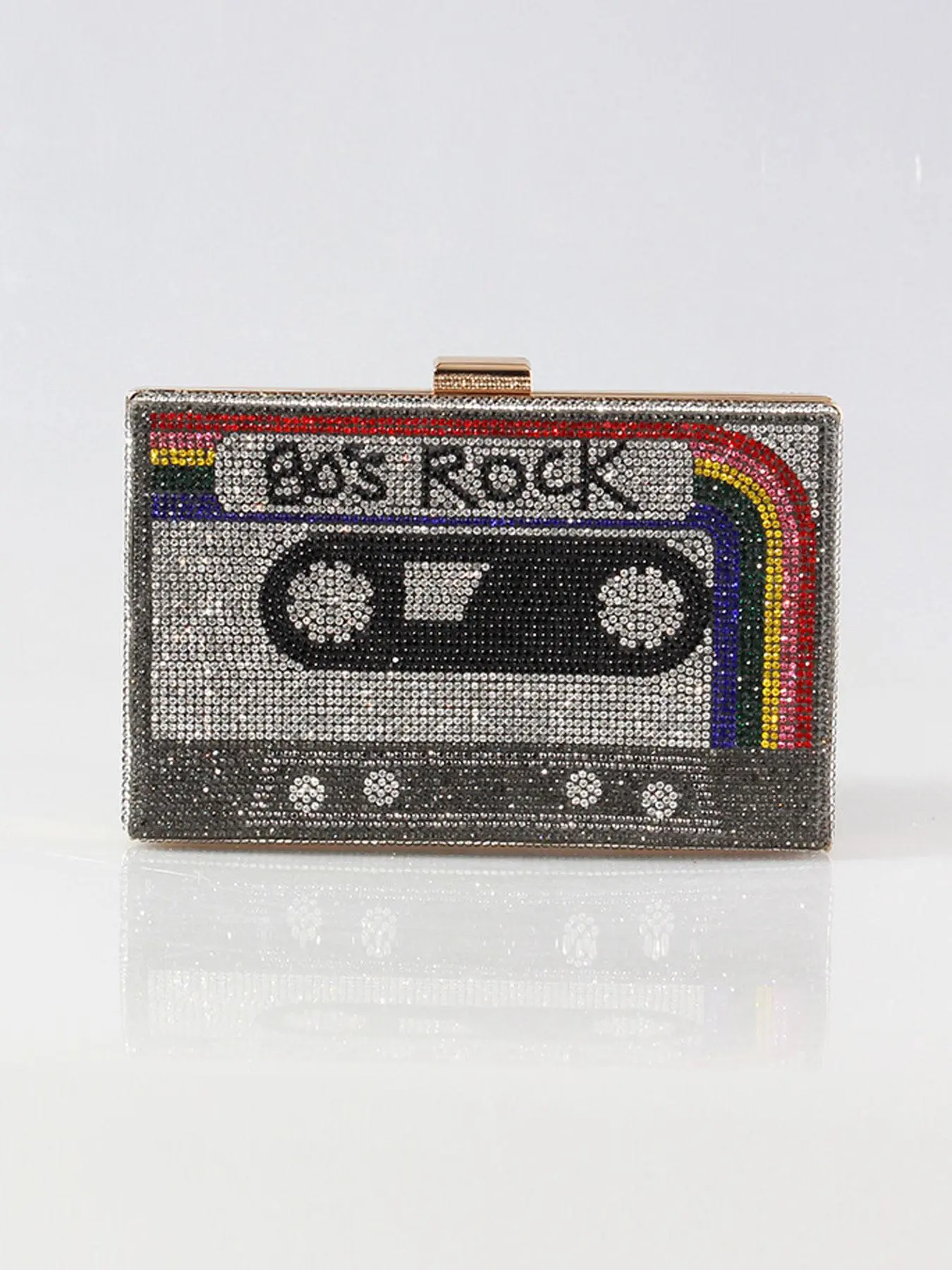 Women's Bling Rhinestone Decorated Evening Bag, Vintage Style Matching Box Bag for Banquet, Fashionable Radio Design Bag for Party Decoration
