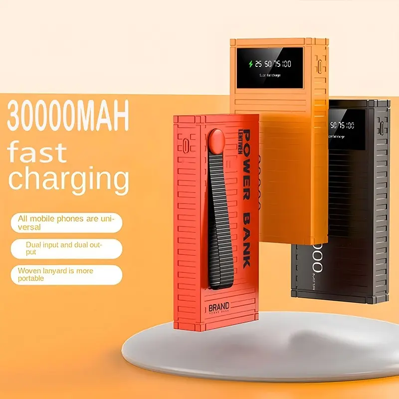 Powerbank 30000 mAh Mini with Fast Charging BH73/PowerBank 30000 mAh Fast Charging Dual Output Dual Input Portable Charger LED Display 6