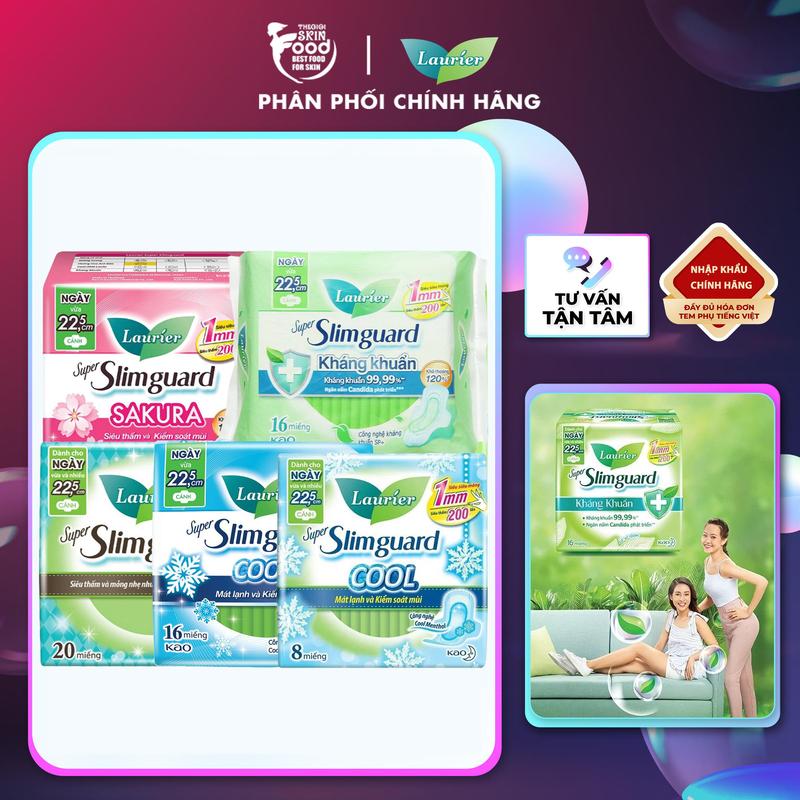  Băng Vệ Sinh Siêu Mỏng Laurier Super Slimguard  Che tên sản phẩm khi giao hàng  