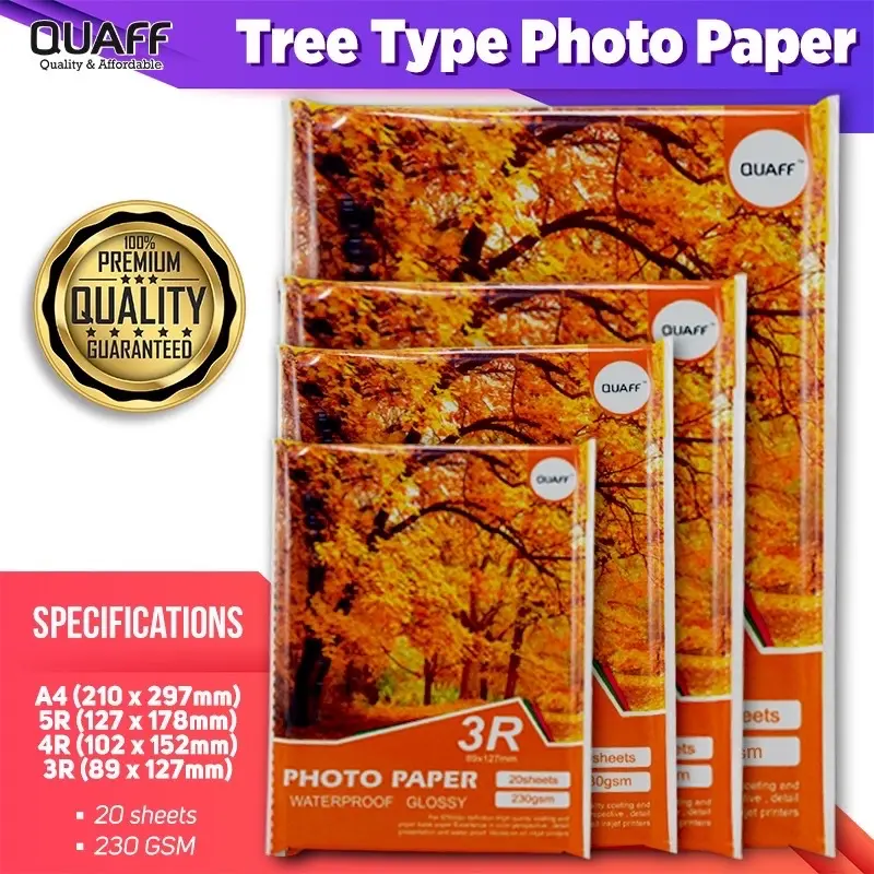 Quaff photo paper 230gsm 3R,4R,5R 20sheets per pack - TikTok Shop ...