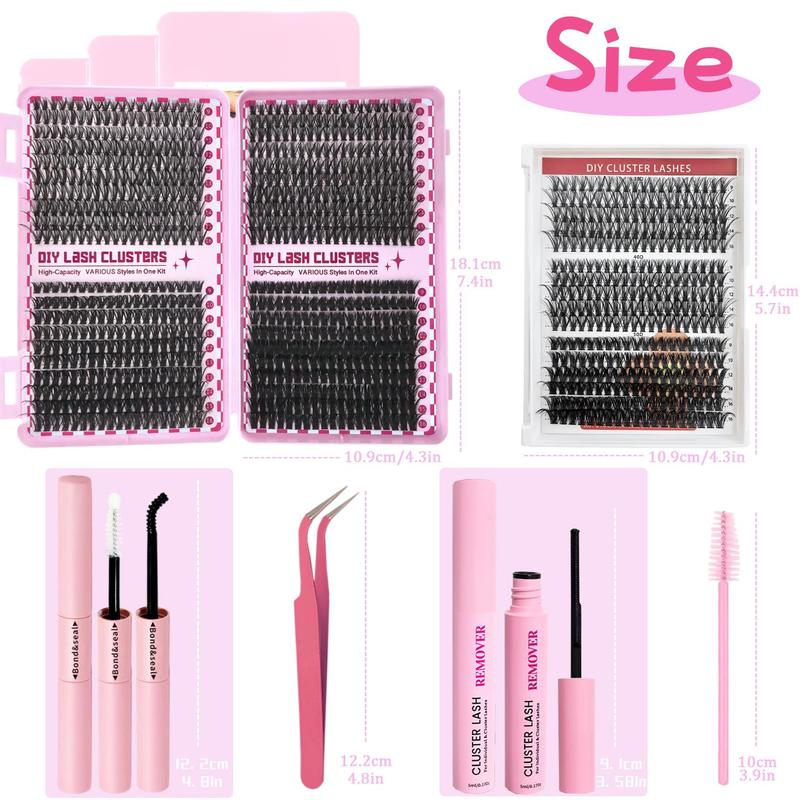 Product Introduction of False Eyelash Kit, 1 Set Including False Eyelashes with Glue, Brush, Tweezers and Makeup Remover, Eye Makeup Enhancement Tool, Cosmetic 1