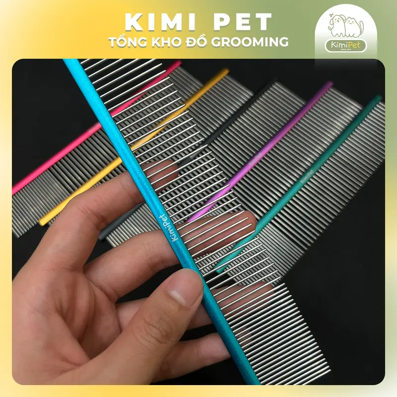 Lược nhẹ chải lông cắt tỉa KIMI 18.5cm chuyên dụng grooming cho thú cưng 2
