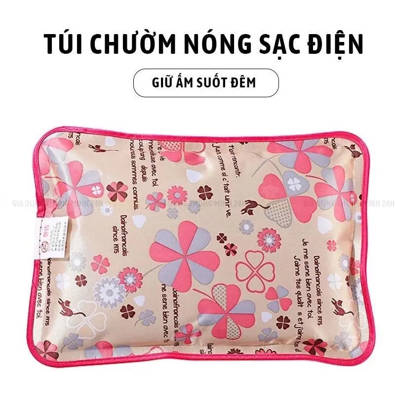 ￼Túi chườm nóng sạc điện tự ngắt an toàn, túi sưởi ấm giảm ê buốt, đau nhức chân tay, giảm đau bụng kinh HAKY013