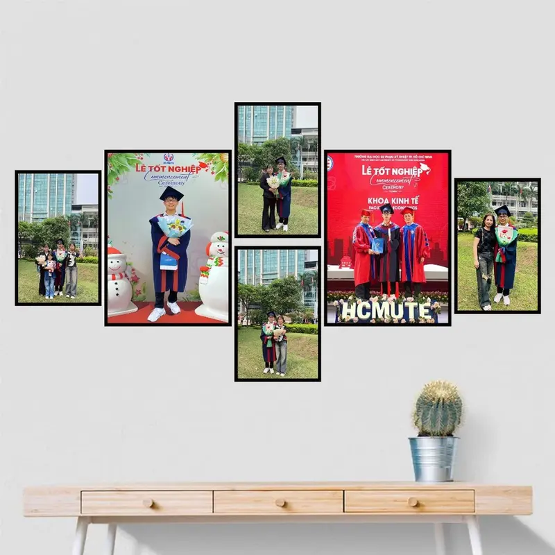 Bộ 6 Tranh Dán Tường In Theo Yêu Cầu, Bộ 6 Bức Tranh Tráng Gương 4k Cao Cấp Cực Nét (Ảnh gửi qua tiktokshop) 5