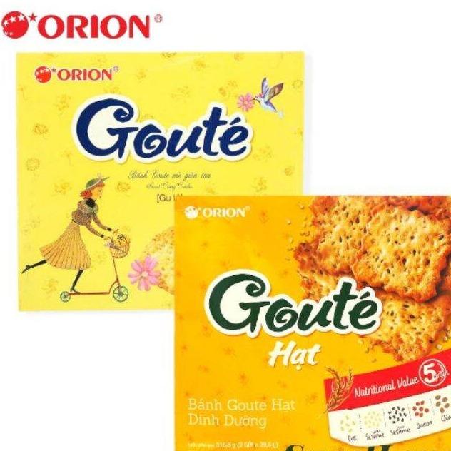 Bánh Goute Orion Mè Giòn Tan/Hạt Dinh Dưỡng (Hộp 316.8g) - Snack Ăn Vặt Food Thức Ăn Cay