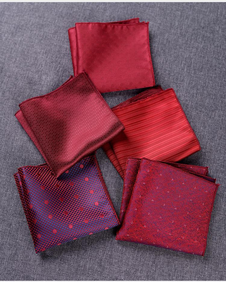Product Introduction of [pocket square]Men's Western Pocket Square Business Wedding Red Square Scarf Wedding Handkerchief Chest Handkerchief Trendy Men's Accessories British 13