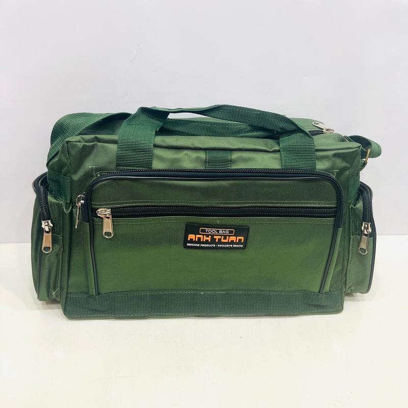 [Bảo hành 3 tháng] Túi Đựng Đồ Nghề, Túi Ngang, Xanh Rêu, Dây Kéo 12 Ly, Củ Khoá YYK, Thợ Kỹ Thuật, Bảo Trì, Chất Liệu 1680D Polyester, Chống Bám Bẩn, Chắc Chắn, Chịu Tải