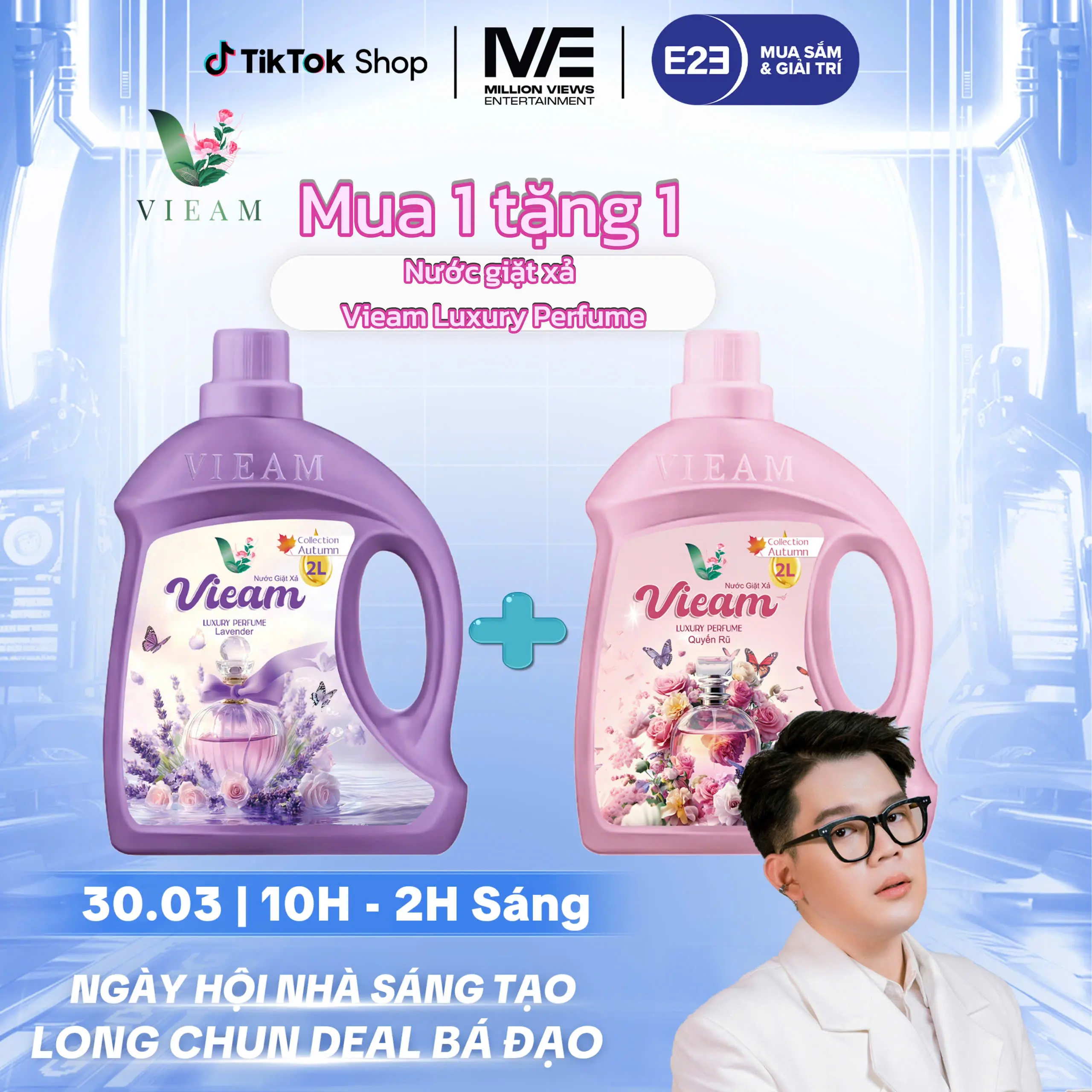 [KOL] x [Mua 1 Tặng 1] Nước Giặt Xả Vieam Luxury Perfume - Collection Autumn 2L