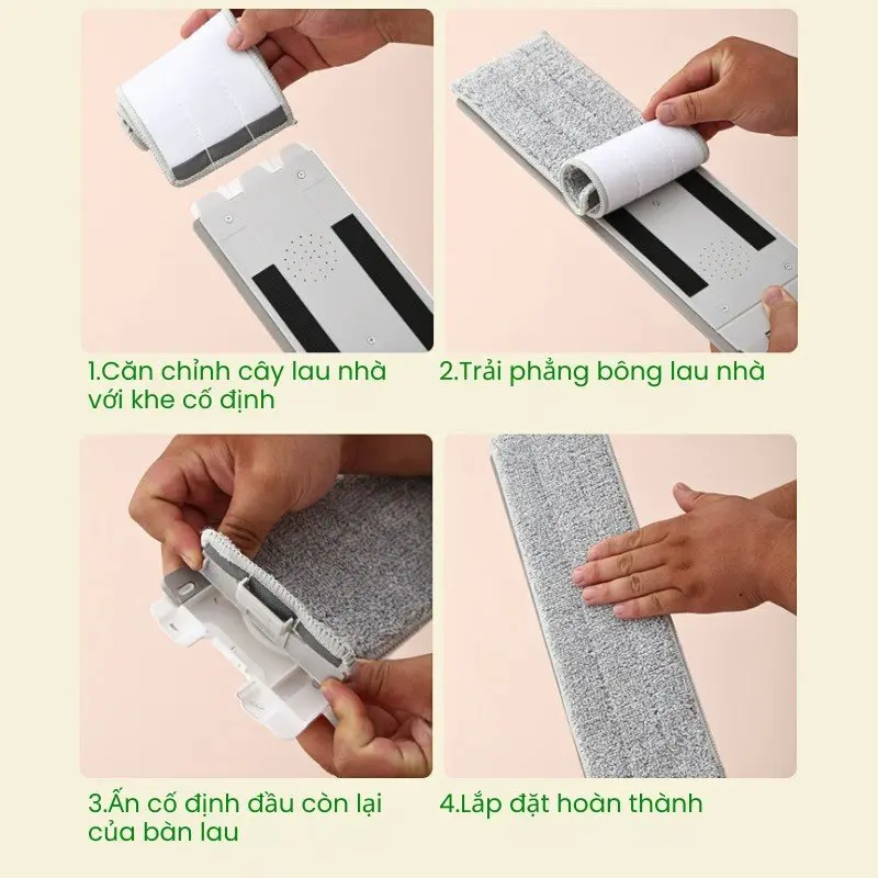 Cây Lau Nhà Tự Vắt Bàn Lau Lớn 42cm, Con Lăn Trợ Lực, Thanh Thép Không Gỉ, Khớp Xoay 360 Độ, Kèm 2 Bông Lau Làm Sạch Vượt Trội Lau Sàn sợi tổng hợp có thể xoay câylaunhà bl 7