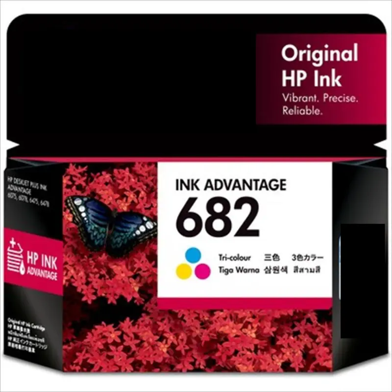 ESI HP 682 Black dan Tri-color (3YM77AA 3YM76AA) 1216 2335 2336, Menunjang Aktivitas Kerja Sehari-hari, Original HP, 100% Original Garansi Resmi HP, untuk Rumah & Kantor, Reguler