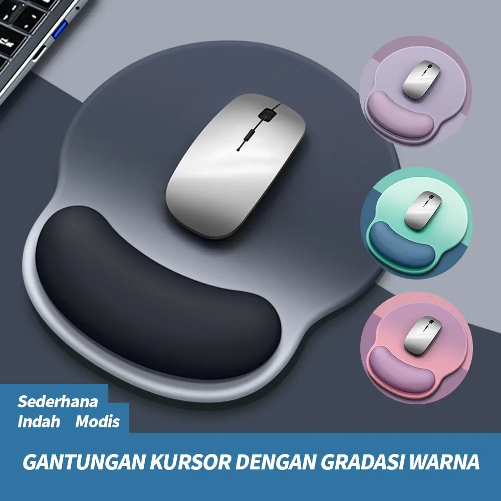 Mouse Pad Ergonomis dengan Rest Per Gelangan Tangan, Anti Slip, Nyaman, Tahan Lama, Mudah Dibersihkan & Desain Ringkas untuk Semua Jenis Mouse
