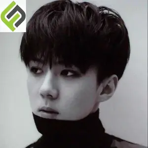 【Baru 2023】Wig pria rambut pendek, versi Korea tampan dan gaya rambut lurus pendek realistis, siswa laki laki tutup kepala hitam alami berbulu -Pengiriman cepat