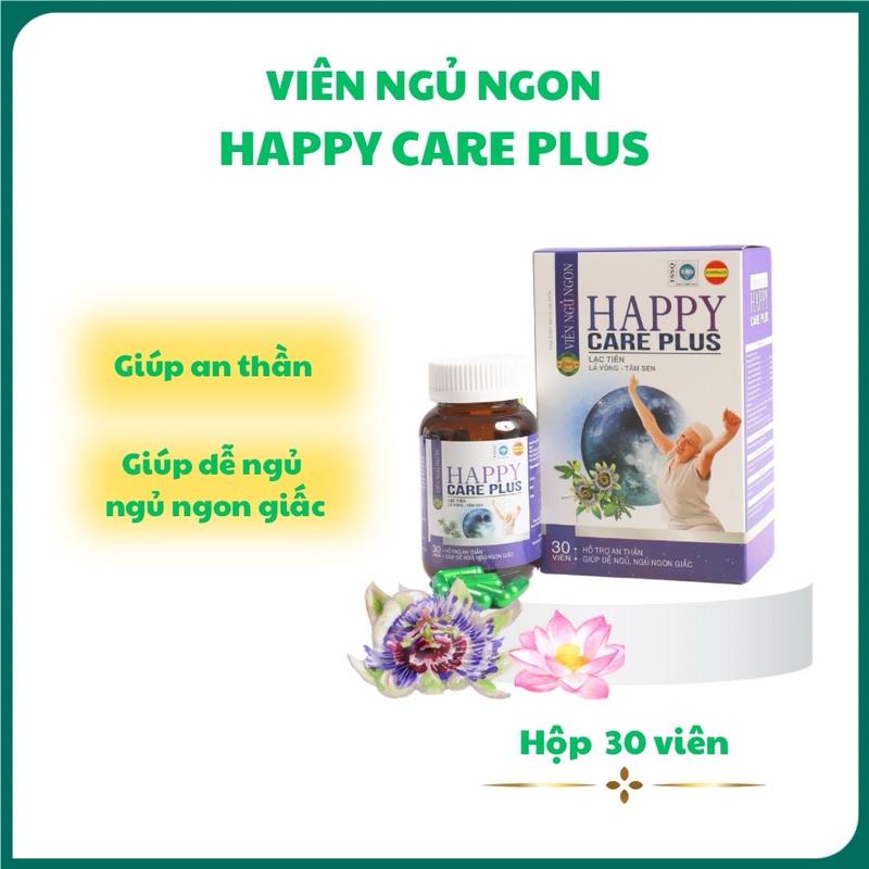 Viên ngủ ngon Happy Care Plus hộp 30 viên giúp hỗ trợ an thần, dễ ngủ và ngủ ngon giấc 0