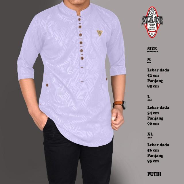 Product Introduction of Baju Koko Kurta Pria Motif Embos Terbaru Original Anwa Terlaris Atasan Dewasa Hitam Cream Kuning Maroon Navy Muslim Nyaman Putih Lembut  Variasi Panjang Pendek Tebal Katun Kombinasi Kerah Oblong 17