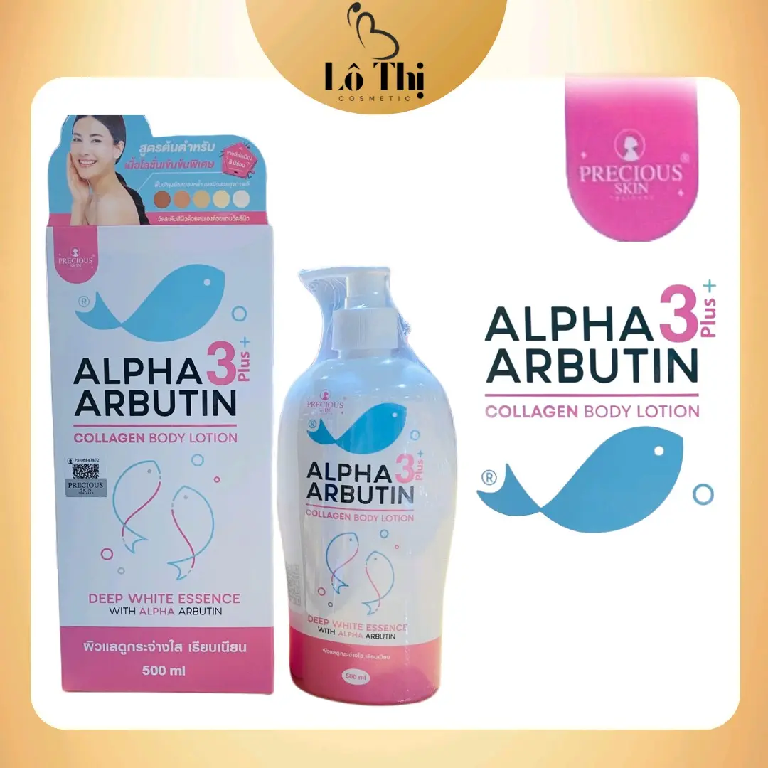 [CHÍNH HÃNG - MẪU MỚI 8/24] Kem dưỡng thể body ALPHA ARBUTIN - PRECIOUS SKIN lotion 500ml- Lô Thị Dưỡng Da Body