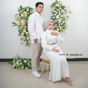 DRESS PREWEDDING BY ASIFAH Polos (HANYA DRESS SAJA) Putih