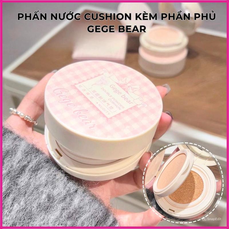 Phấn Nước Cushion Kèm Phấn Phủ 2in1 Gege Bear Dưỡng Ẩm Tự Nhiên GX2015