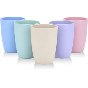Gelas Wheat Straw Kopi Mug Cangkir / Gelas Gandum Kokoh / Gelas Kumur Kamar Mandi BPA Free Biru