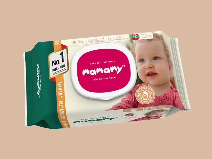 Khăn ướt Mamamy không mùi/ có mùi 100 tờ chính hãng giá rẻ Voi 1