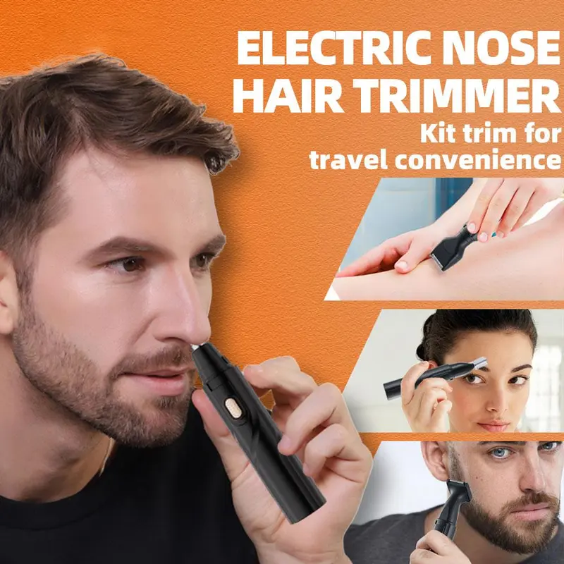 4 in 1 Rechargeable Professional Electric Hair Trimmer Kit, Ear & Nose Hair Trimmer, Beard Face Eyebrows Removal Shaving Body Grooming Kit 6