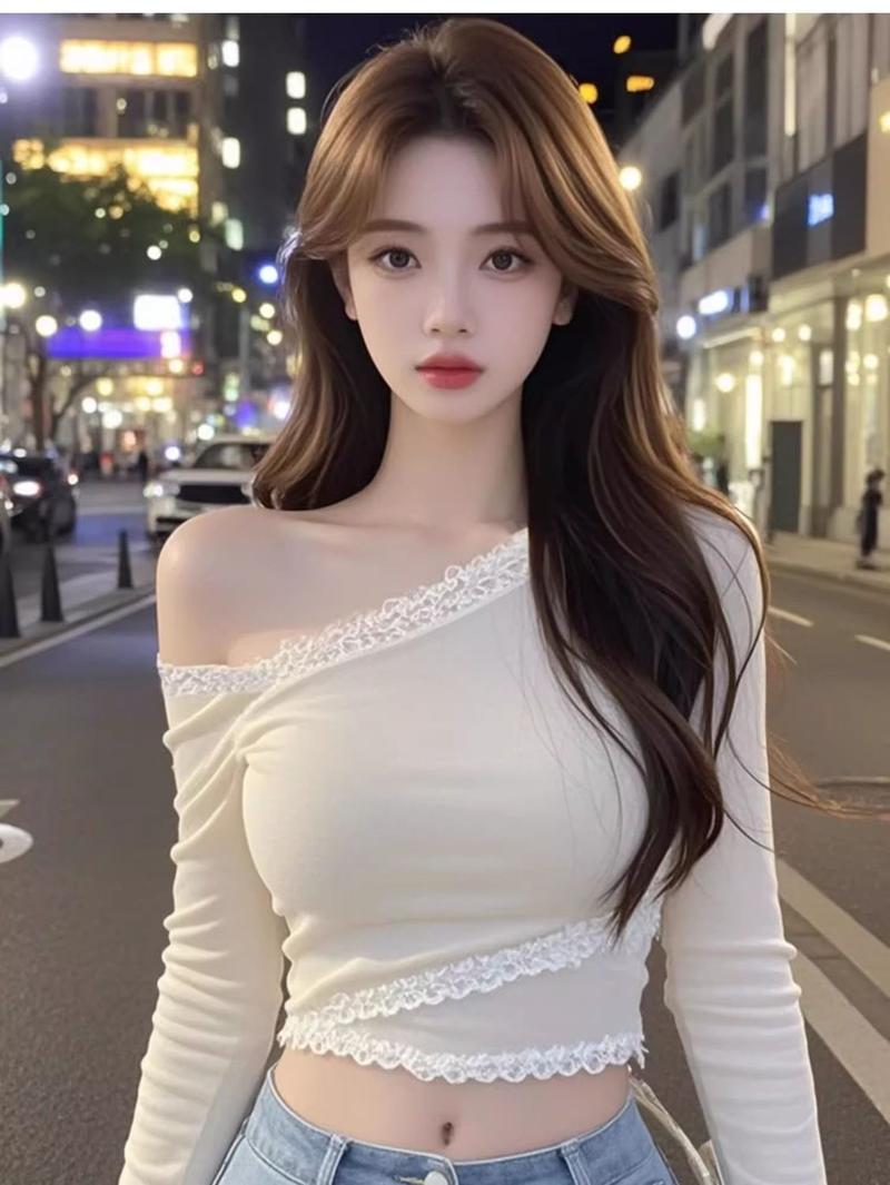 Product Introduction of Áo Thun Tay Áo, Phong Cách Cô Gái Nóng Bỏng, Cổ Áo Chéo, Khâu Ren, Dành Cho Nữ, Hàng Mới Về, Thiết Kế Dễ Thương Và Gợi Cảm, Kiểu Trễ Vai Thanh Lịch, Mỏng Vừa Vặn, Áo Ngắn Top Women 3