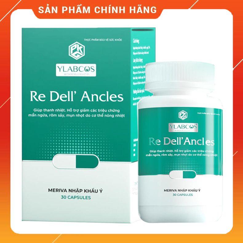 Viên Uống Ngắt Mụ..n Re Dell Ancles giảm mụ..n n.ội tiế.t, mụ..n dậ.y thì, mụ..n do nón.g trong, giú.p thanh nh.iệt c.ơ thể Ylabcos Skincare